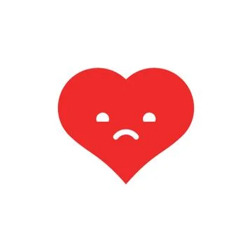Heart With Sad Face Stock-Illustration