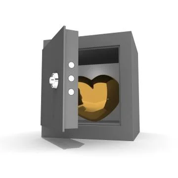 Heart in the safe # 2 Stock Illustration