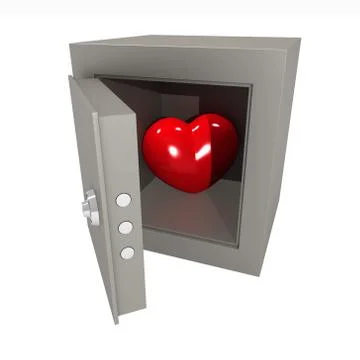 Heart in the safe 스톡 일러스트