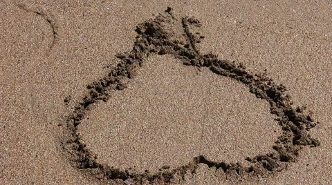 Heart on the sand Stock Footage 41421267