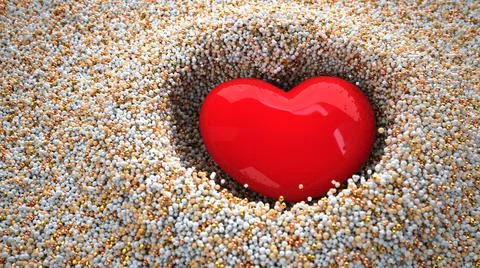 Heart Sand Stock Illustration