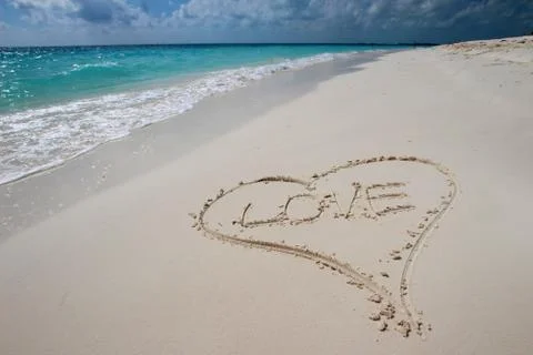 Heart in the sand 스톡 사진