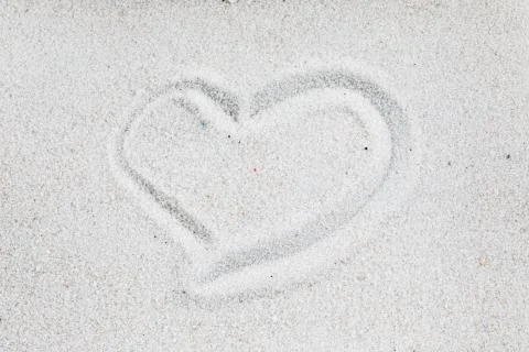 Heart on the sand Stock Photos