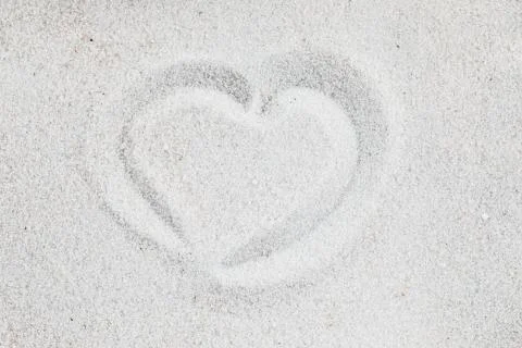 Heart on the sand Stock Photos
