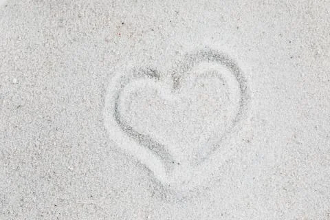 Heart on the sand Stock Photos