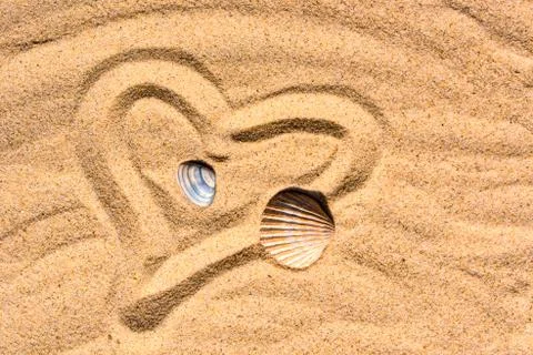 Heart in the Sand Foto stock