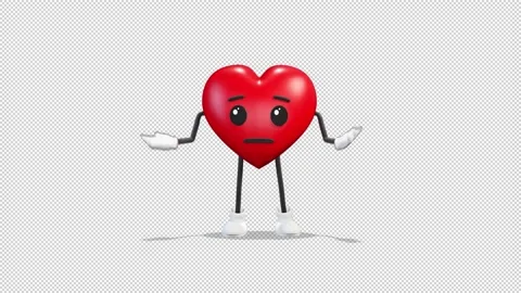 Heart says NO Video Loop and Alfa Channel 库存影片 163290631
