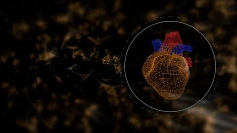 Heart scan. The interface for detecting diseases and problems with the Stock Illustration