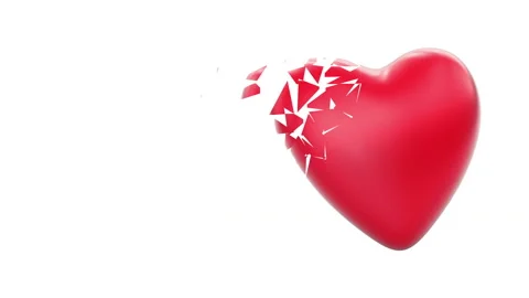 Heart scattered on white background. Stock Footage 233673354