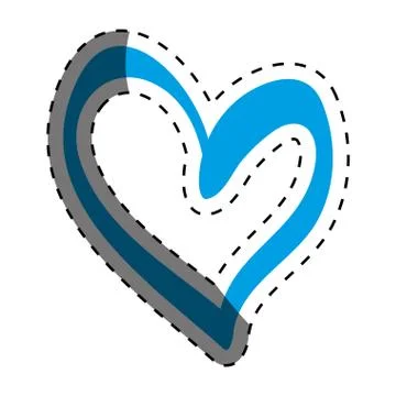 Heart scribble draw Stock Illustration