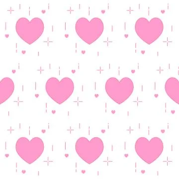 Heart seamless background Stock Illustration