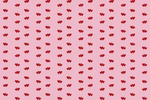Heart seamless pattern background for love or Valentines Day. Pink and red heart 库存插图