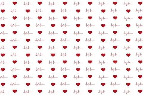 Heart seamless pattern background for love or Valentines Day. Pink and red heart 库存插图