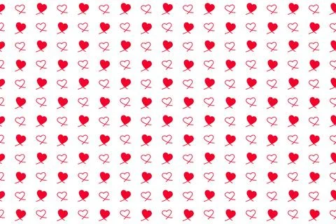 Heart seamless pattern background for love or Valentines Day. Pink and red heart Stock Illustration