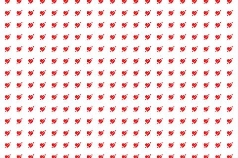 Heart seamless pattern background for love or Valentines Day. Pink and red heart 库存插图