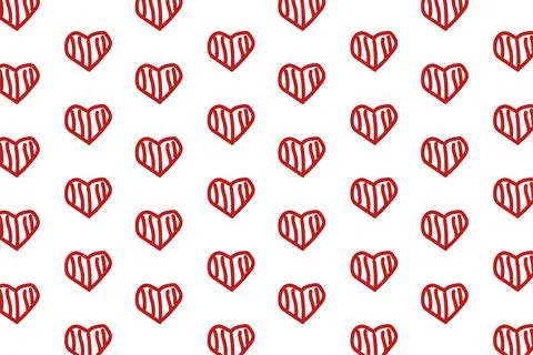 Heart seamless pattern background for love or Valentines Day. Pink and red Stock Illustration