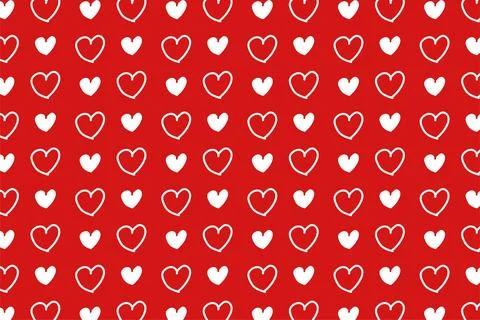 Heart seamless pattern background for love or Valentines Day. Pink and red 库存插图