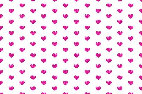 Heart seamless pattern background for love or Valentines Day. Pink and red Stock Illustration