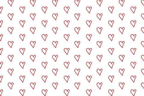 Heart seamless pattern background for love or Valentines Day. Pink and red Stock Illustration