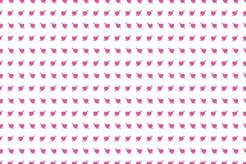Heart seamless pattern background for love or Valentines Day. Pink and red Stock Illustration