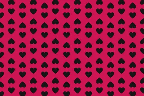 Heart seamless pattern background for love or Valentines Day. Pink and red Stock Illustration