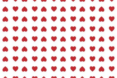 Heart seamless pattern background for love or Valentines Day. Pink and red Stock Illustration