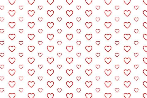 Heart seamless pattern background for love or Valentines Day. Pink and red Stock Illustration