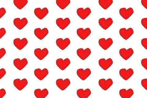Heart seamless pattern background for love or Valentines Day. Pink and red Stock Illustration