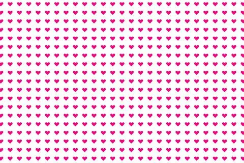 Heart seamless pattern background for love or Valentines Day. Pink and red Stock Illustration
