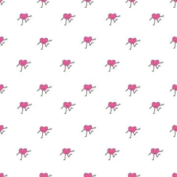 Heart seamless pattern background. Vector illustration. Stock Illustration