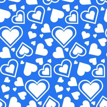 Heart seamless pattern, cute design textiles fabric cover wrapping. Repeating Stock Illustration