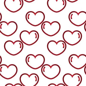Heart seamless pattern in elegant red gradient 2 Stock Illustration