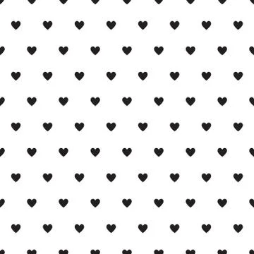 Heart seamless pattern, endless texture. Stock Illustration