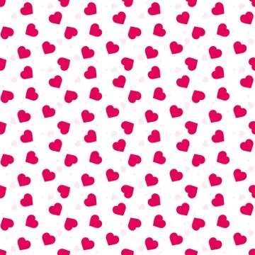 Heart  - Seamless Pattern. heart background - Vector.  Love, wedding, Valenti Stock Illustration