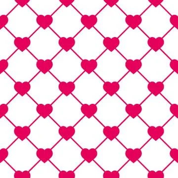 Heart  - Seamless Pattern. heart background - Vector.  Love, wedding, Valenti Stock Illustration