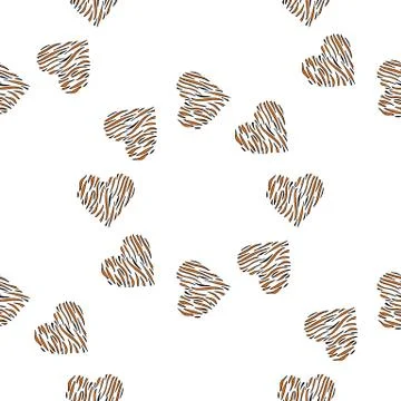 Heart seamless pattern. Stock Illustration