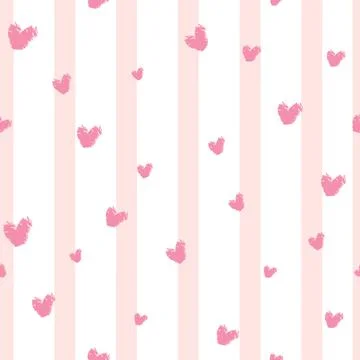 Heart Seamless Pattern. Stock Illustration