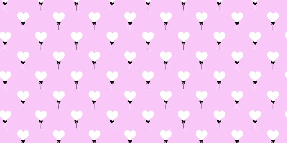 Heart Seamless Pattern on Light Background 스톡 일러스트