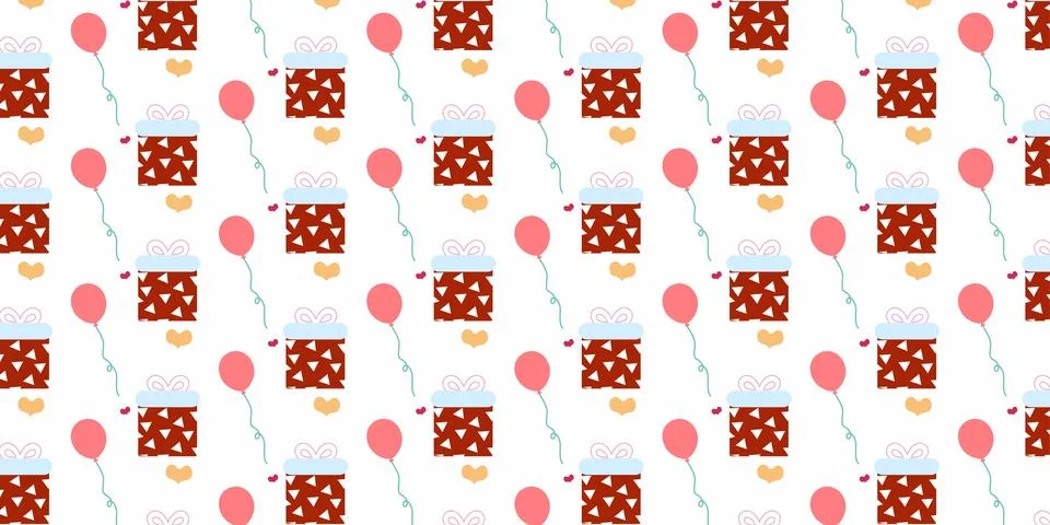 Heart Seamless Pattern on Light Background Stockillustratie