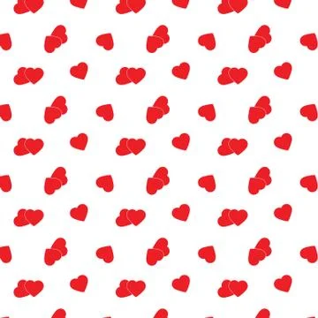 Heart seamless  pattern. love background.  red cartoon texture for kids.  pat Stock Illustration