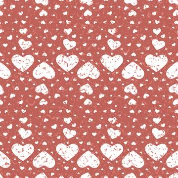 Heart seamless pattern for package design and holiday anniversary wedding, gr Stock Illustration