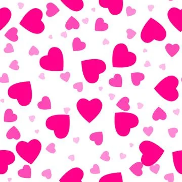 Heart seamless pattern. Pink heart. Packaging design for gift wrap. Abstract Stock Illustration