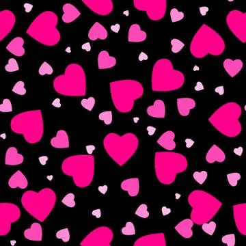 Heart seamless pattern. Pink heart. Packaging design for gift wrap. Abstract Stock Illustration