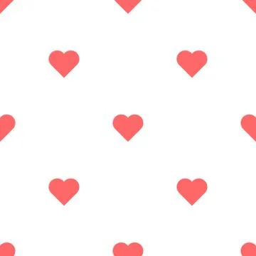 Heart Seamless Pattern. Valentines Day bacakground Vector Stockillustratie