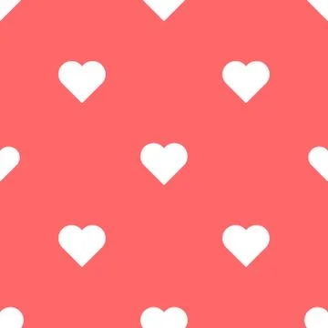 Heart Seamless Pattern. Valentines Day bacakground Vector 库存插图