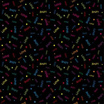 Heart Seamless pattern on a white background.  Hand drawn colorful  heart  ab Stock Illustration