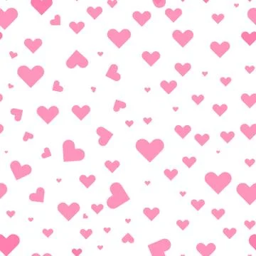 Heart seamless with random size for your background or textile design. Solid Stock Illustration
