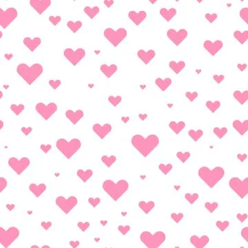 Heart seamless with random size for your background or textile design. Solid Stock Illustration