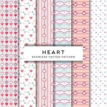 Heart Seamless Vector Pattern Stock Illustration