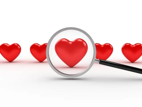 Heart Search Stock Illustration